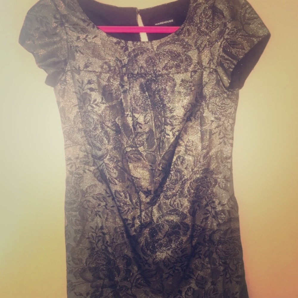 GOLD DRESS BY WAREHOUSE